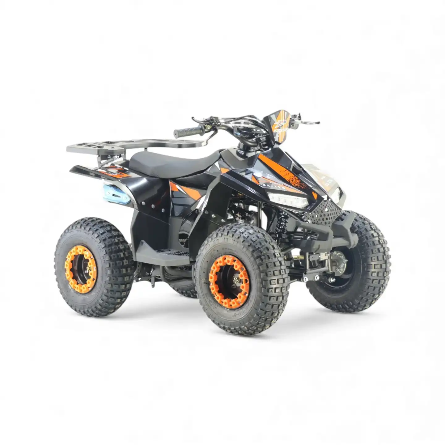 ATV 125cc pentru copii de la KXD Pro Germany – KA-125-003, Motor pe benzina in 4 timpi, Pornire la buton, Cutie de viteza semi-automata 1+1, Roti – 7 inch,
